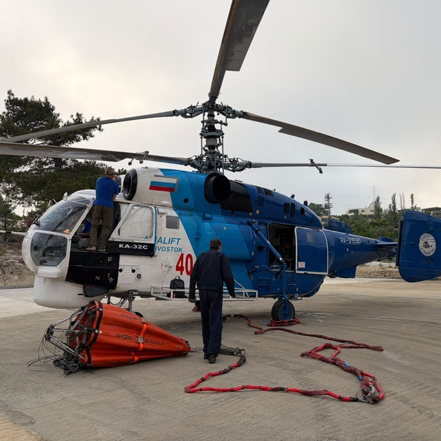 Gülnar ilçesine 2 yangın söndürme helikopteri konuşlandırıldı