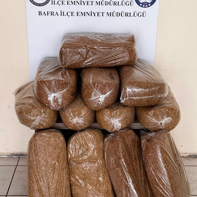 Samsun'da 60 kilogram kaçak tütün ele geçirildi