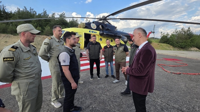 Yangın söndürme helikopteri Karabük'te göreve başladı