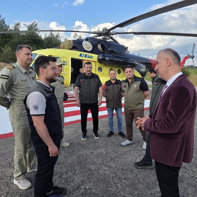 Yangın söndürme helikopteri Karabük'te göreve başladı
