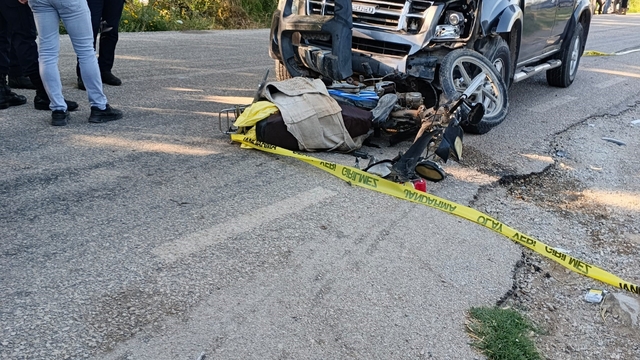 82 yaşındaki motosikletli, kazada hayatını kaybetti