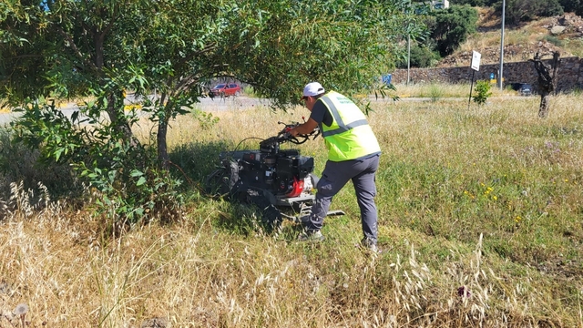Bodrum'da ot temizliği çalışmaları tüm hızıyla devam ediyor