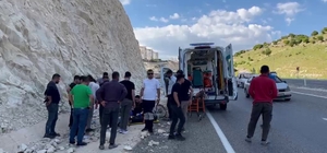 Devrilen motosikletin sürücüsü yaralandı