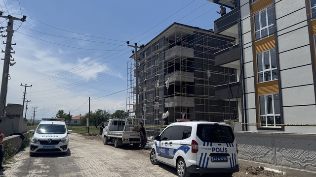 Konya'da elektrik akımına kapılan işçi 4'üncü kattan düştü
