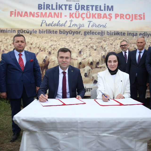 Niğde'de "Birlikte Üretelim Finansmanı-Küçükbaş Projesi" işbirliği protokol...