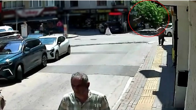 Devrilen tarihi çınar araca zarar verdi; yol trafiğe kapandı (2)