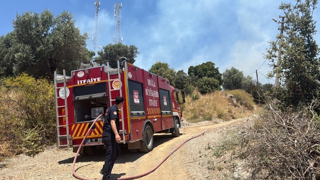 Bodrum'da çıkan yangın büyümeden söndürüldü