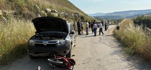 Manisa'da cip ile çarpışan motosiklet sürücüsü ağır yaralandı