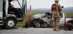 Erzurum'da jandarma bölgesinde bir ayda 34  kişi trafik kazalarında yaralan...