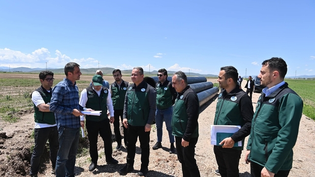 Kırklartepe Barajı sulama inşaatında incelemeler yapıldı
