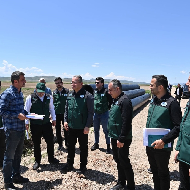Kırklartepe Barajı sulama inşaatında incelemeler yapıldı