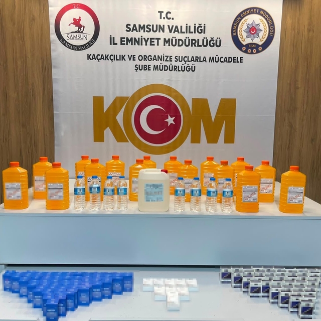 Kaçak içki ve makaron operasyonu: Çok sayıda ürün ele geçirildi