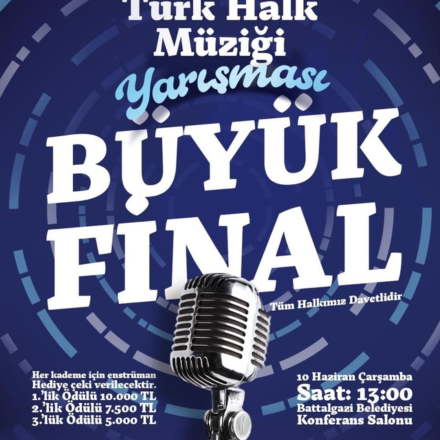 Battalgazi'de Türk Halk Müziği Yarışması final heyecanı