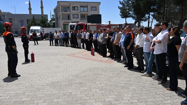 Derik'te yangın ve tahliye tatbikatı