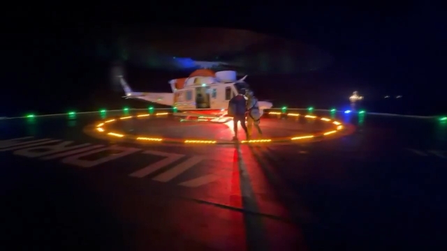 Yıldırım sondaj gemisinde yaralanan çalışan, helikopterle tahliye edildi