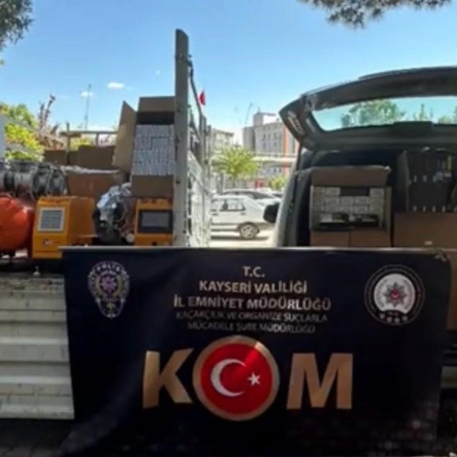 Kayseri'de 1 milyon 50 bin adet makaron ele geçirildi: 1 gözaltı