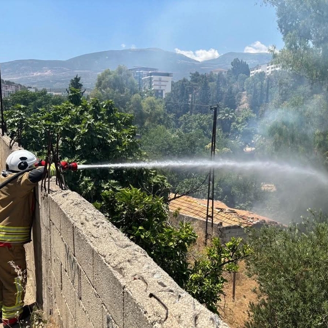 Kırıkhan'da bahçe yangını