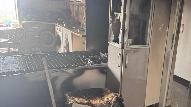 Samandağ'da ev yangını