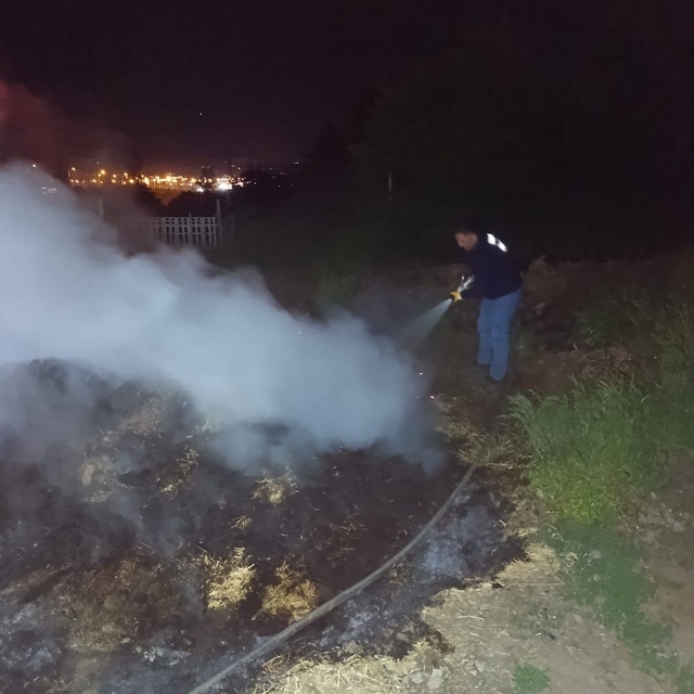 Bolu'da korkutan anız yangını: Ormana sıçramadan söndürüldü