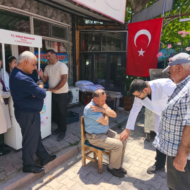 Çemişgezek'te vatandaşlara fiziksel sağlık taraması yapıldı