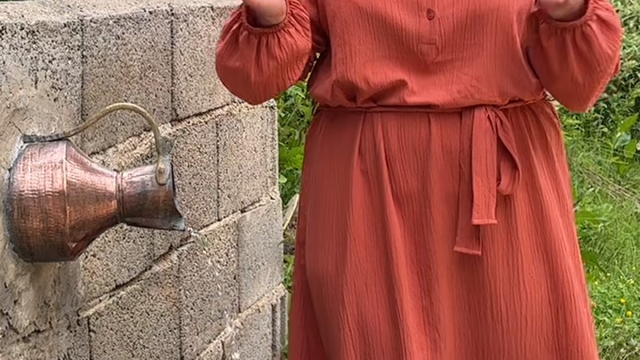 Rizeli'nin güğümden çeşmesi ilgi çekiyor