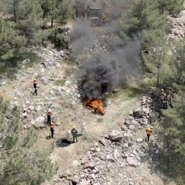 Kilis'te orman yangını müdahale tatbikatı yapıldı