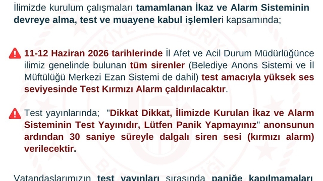 Bartın'da afetler için ikaz ve alarm sistemi kuruldu
