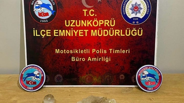 Edirne'de uyuşturucuyla yakalanan şüpheli gözaltına alındı
