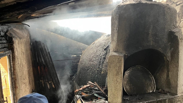 Bilecik'te fırın ve kiler olarak kullanılan alanda yangın