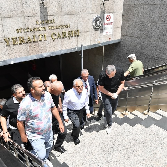 Başkan Büyükkılıç'tan Yeraltı Çarşısı'na ziyaret
