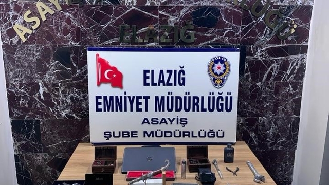 Elazığ'da 7 milyon liralık ziynet eşyası çalan 4 şüpheli tutuklandı