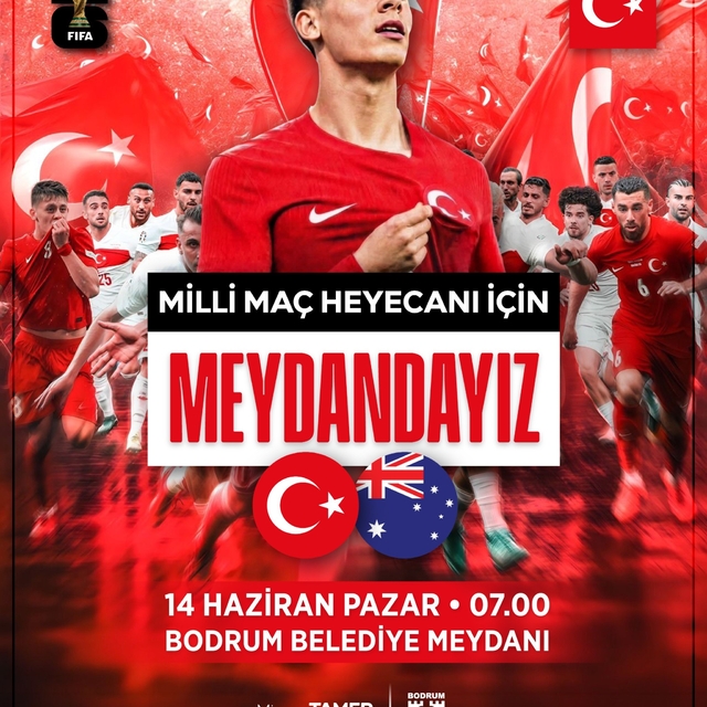 Dünya Kupası heyecanı Bodrum Belediye Meydanı'nda yaşanacak