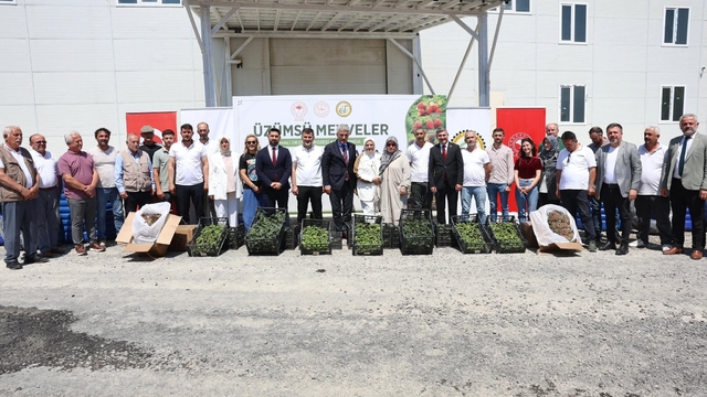 Düzce çiftçisine fide ve damla sulama sistemi desteği