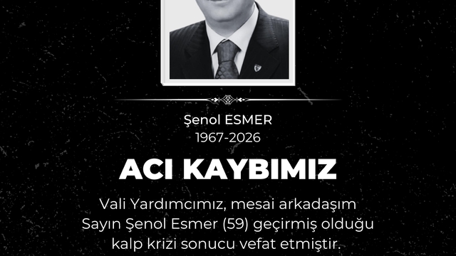 Vali Çiçek'ten Vali Yardımcısı Şenol Esmer'in ölümüyle ilgili açıklama