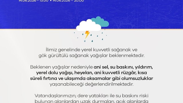 Niğde Valiliği'nden kuvvetli yağış uyarısı