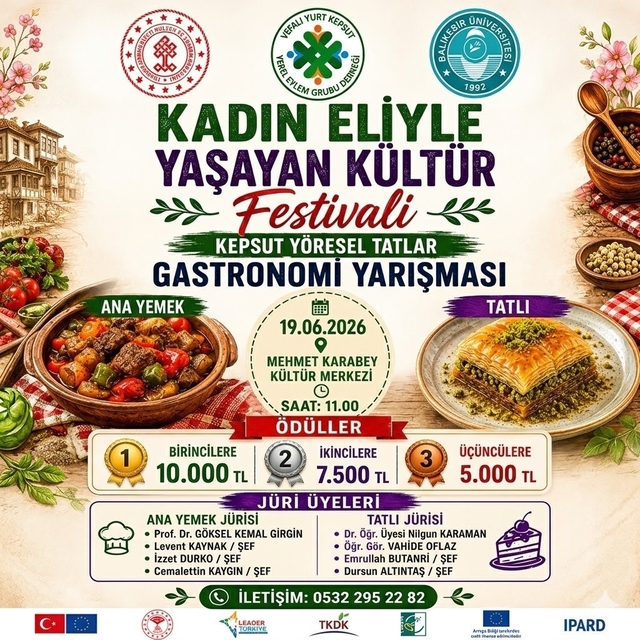 Önce tatlar, sonra yöresel kıyafetler yarışacak
Vefalı Yurt Kepsut Eylem Gr...