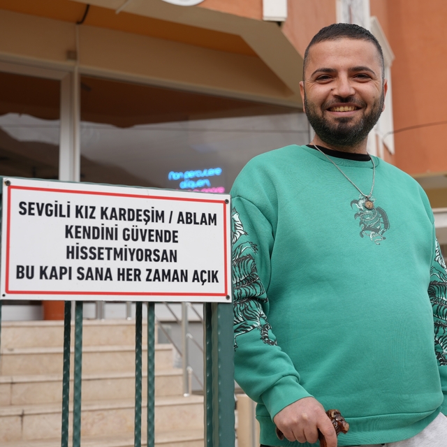 Denizli'de duyarlı esnaftan kadınlara yönelik anlamlı farkındalık