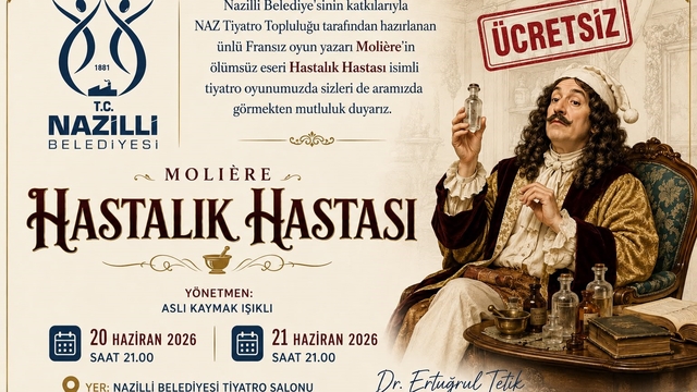 Nazilli Belediyesi'nden ücretsiz tiyatro etkinliği