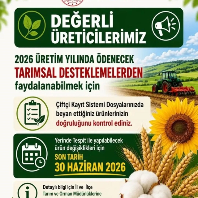 Aydınlı üreticilere ÇKS uyarısı: "Son tarih 30 Haziran