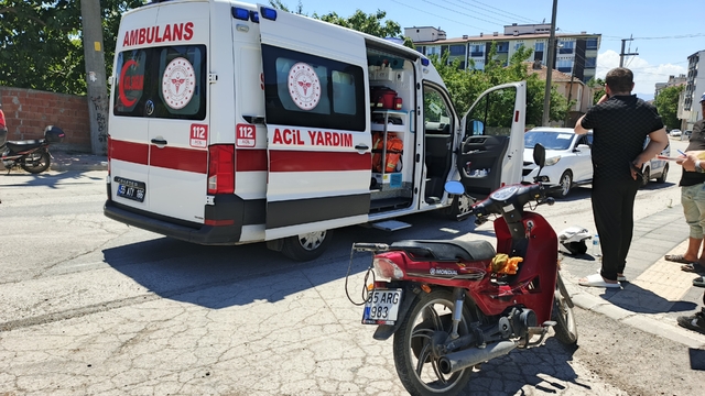 Bafra'da motosiklet sürücüsü yaralandı