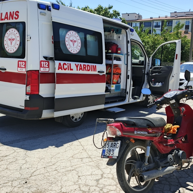 Bafra'da motosiklet sürücüsü yaralandı