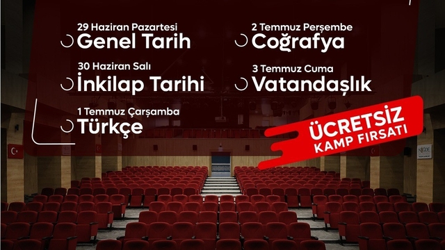 Niğde Belediyesi'nden KPSS adaylarına büyük destek
KPSS adaylarına ücretsiz tekrar kampı başlıyor