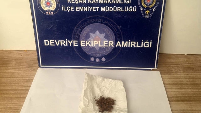 Keşan'da uyuşturucu ele geçirildi