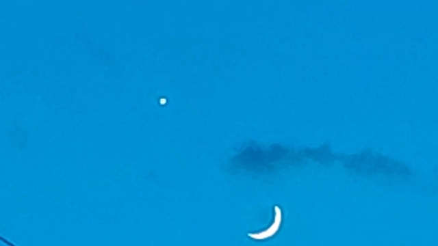 Bolu'da muhteşem ay ve yıldız manzarası