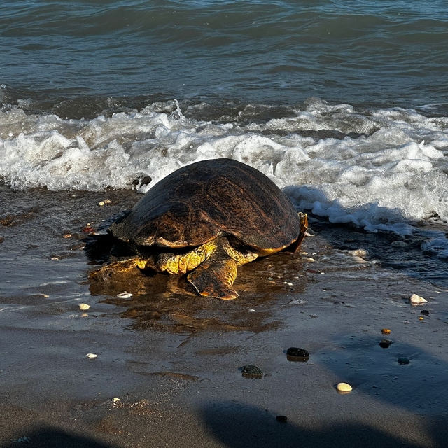 Tedavisi tamamlanan 3 deniz kaplumbağası mavi sularla buluştu