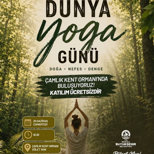 Denizli, Dünya Yoga Gününde Çamlık'ta buluşacak