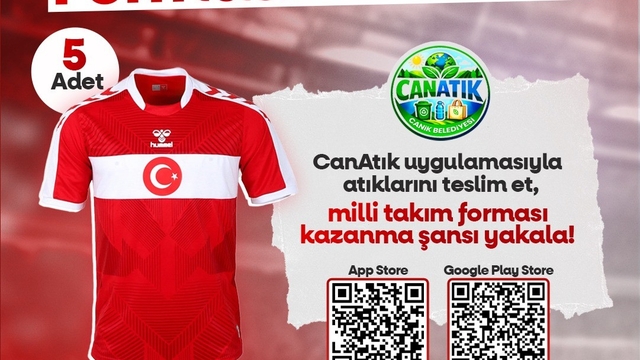 Canik'te atık getirene milli takım forması