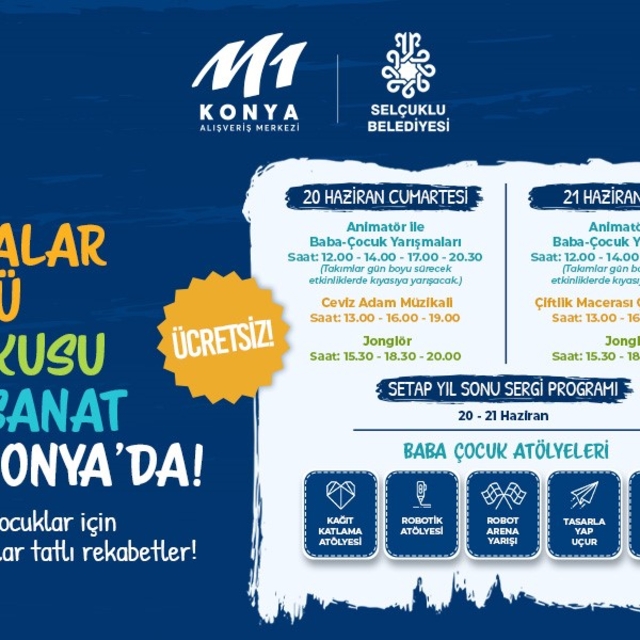 M1 Konya AVM'de Babalar Günü etkinlikleri