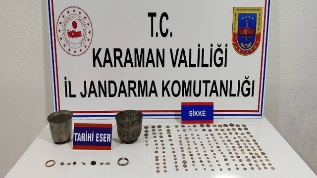 Karaman'da tarihi eser ele geçirildi: 6 tutuklama