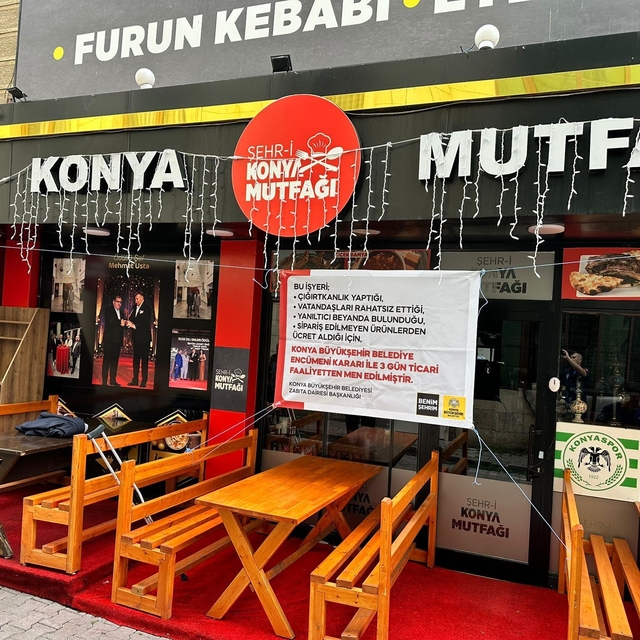 Konya Büyükşehir Zabıtası'ndan tüketiciyi aldatan işletmeye 3 gün faaliyett...